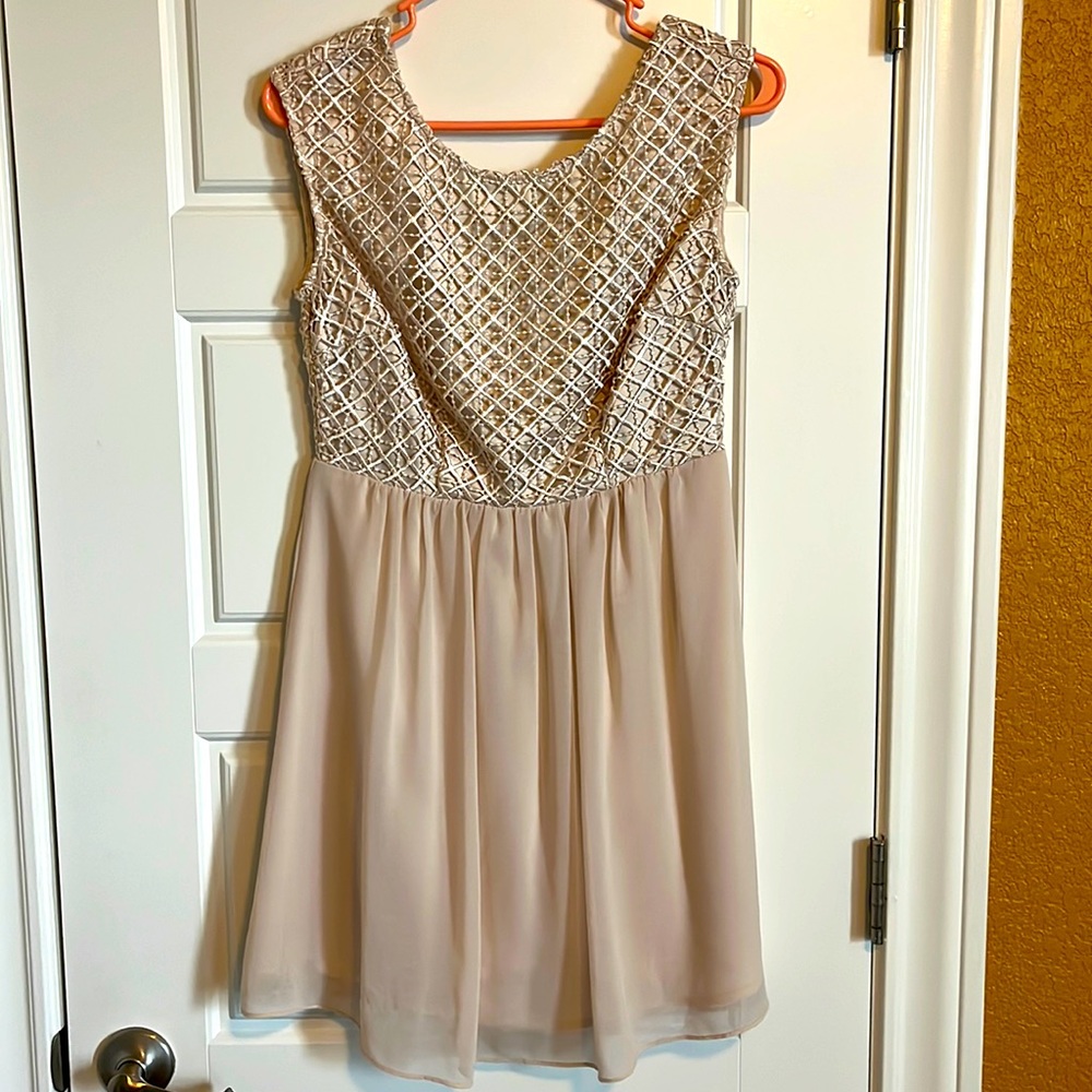 Open back a line dress